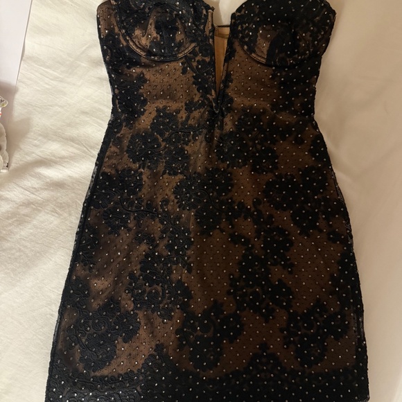 Self-Portrait Rhinestone Bandeau Mini Dress - Picture 3 of 3